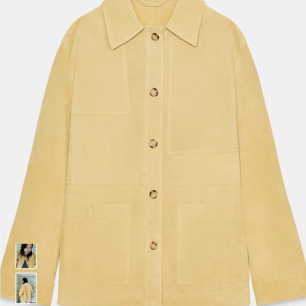 Zara 100% Suede Leather Jacket